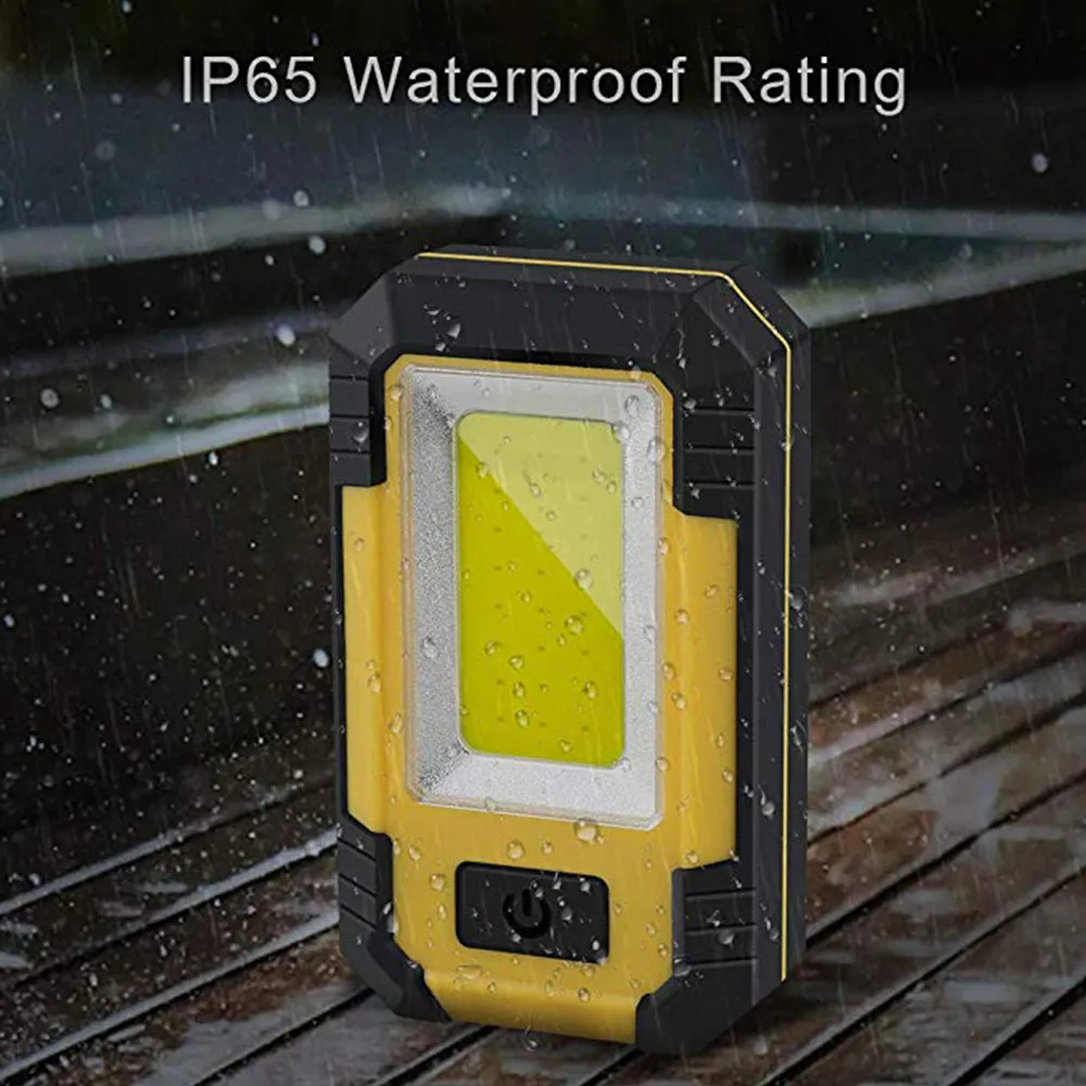 Y36 LED Work Light with Magnet USB Rechargeable Portable Camping Lights COB Hook Auto Repair Lamp Power Bank Flashlight