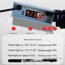 12v monitoring power outage 18650 battery life power voltage LED display outdoor rainproof ups