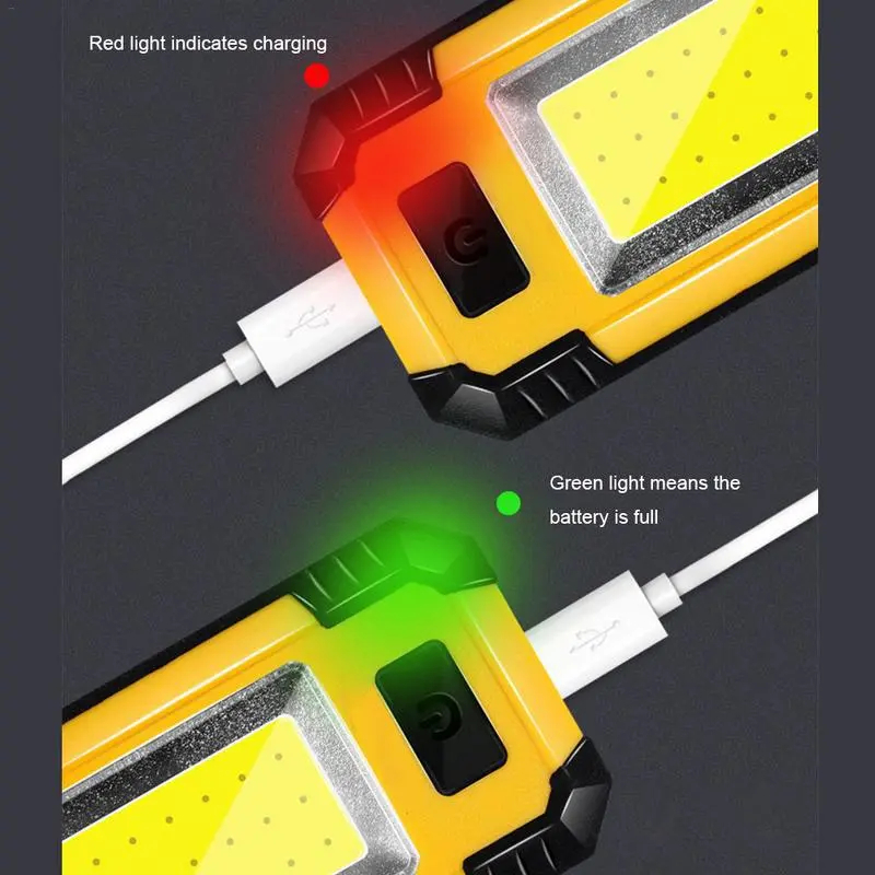 Y36 LED Work Light with Magnet USB Rechargeable Portable Camping Lights COB Hook Auto Repair Lamp Power Bank Flashlight