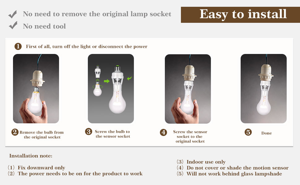 360 Degrees PIR Human Induction Motion Sensor Night Lamp Socket Base Lamp Holder E27 AC 100V-220V Delay Time Adjustable Switch