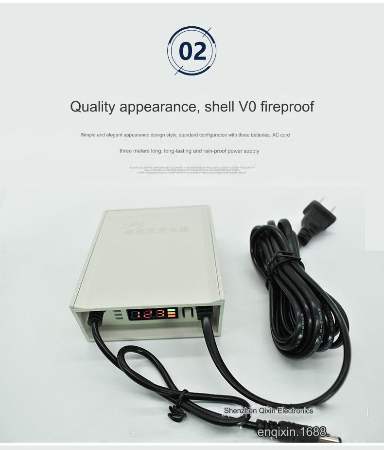 12v monitoring power outage 18650 battery life power voltage LED display outdoor rainproof ups