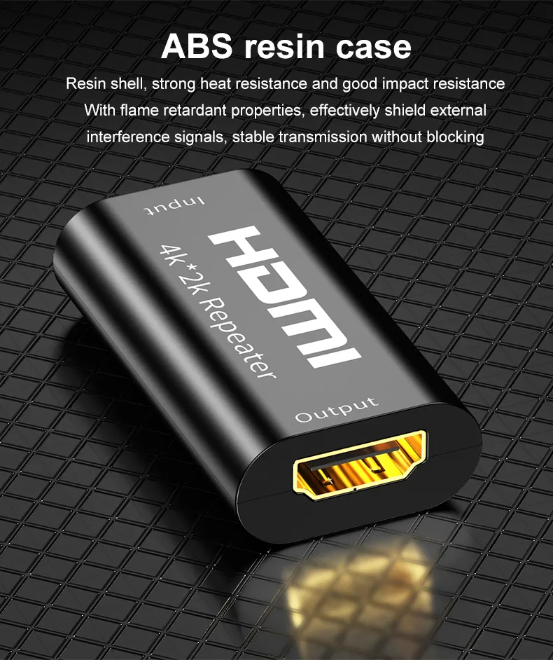 4K 2K HDMI Repeater Extender 40M 130FT FULL HD 1080P HDMI Female To Female Booster Amplifier HDMI Extender Cable Video Converter