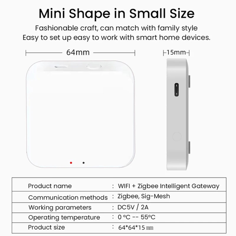 Tuya Zigbee 3.0 Bluetooth Gateway HUB Wireless Smart Home Bridge Smart Life App