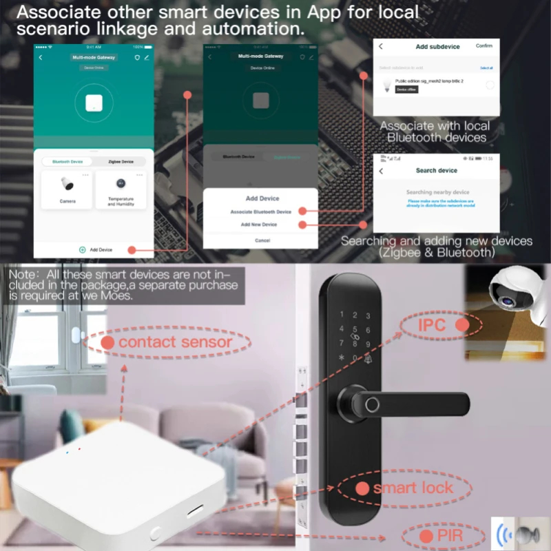 Tuya Zigbee 3.0 Bluetooth Gateway HUB Wireless Smart Home Bridge Smart Life App