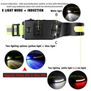 USB Rechargeable LED Sensor Headlamp XPE+COB Headlight Head Torch Work Light Waterproof Headlamp