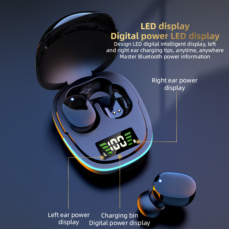 TWS G9S Wireless Bluetooth Headset Noise Reduction Earphones True Wireless Headphones Sports HiFi LED Display Earbuds