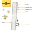 60LEDs Wall-Mounted Lamp Portable Lighbar Power Outage Emergnecy Lighting Rechargeable Light