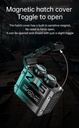 M25 Wireless Bluetooth 5.2 Magnetic Hatch Metal Mechanical Style Dual Ear Digital Display In Ear Sport Bluetooth
