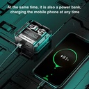 M25 Wireless Bluetooth 5.2 Magnetic Hatch Metal Mechanical Style Dual Ear Digital Display In Ear Sport Bluetooth