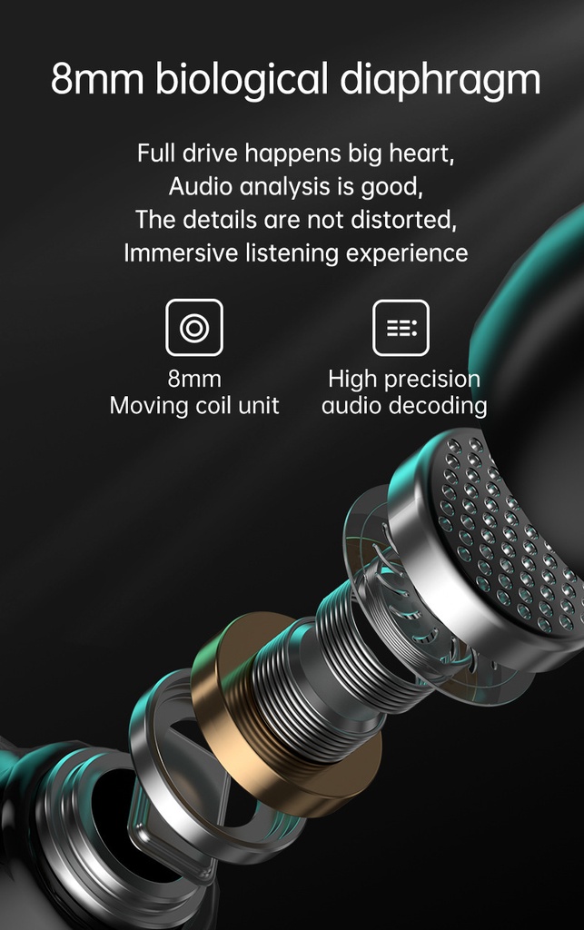 M25 Wireless Bluetooth 5.2 Magnetic Hatch Metal Mechanical Style Dual Ear Digital Display In Ear Sport Bluetooth