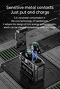 M25 Wireless Bluetooth 5.2 Magnetic Hatch Metal Mechanical Style Dual Ear Digital Display In Ear Sport Bluetooth