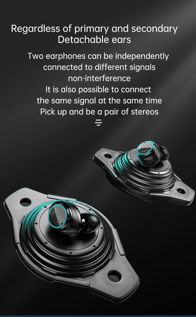 M25 Wireless Bluetooth 5.2 Magnetic Hatch Metal Mechanical Style Dual Ear Digital Display In Ear Sport Bluetooth