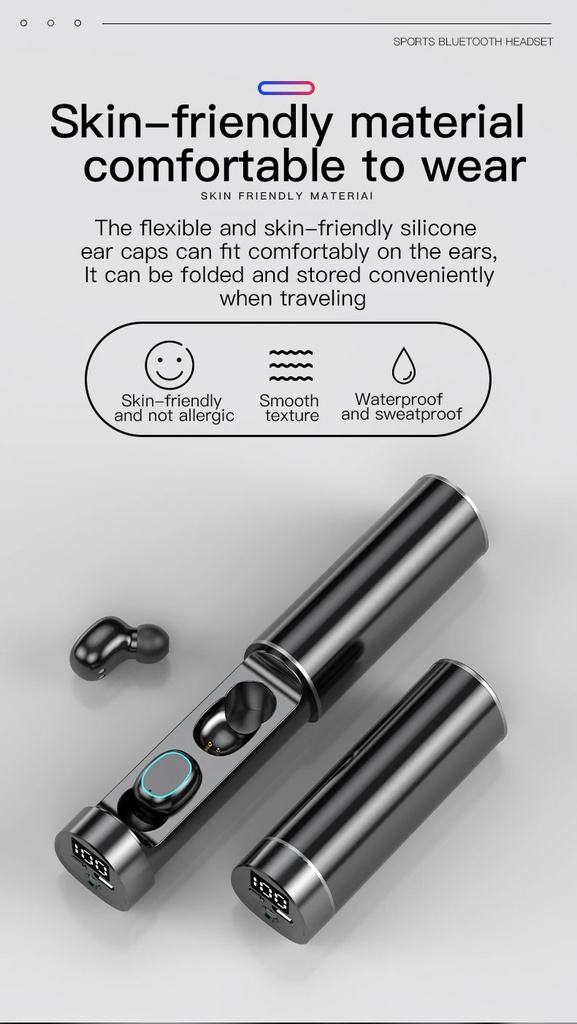 Mini Earbuds N21 TWS Touch Control LED Display Wireless Bluetooth-compatible Sports Earphones With Microphone In Ear Headsets