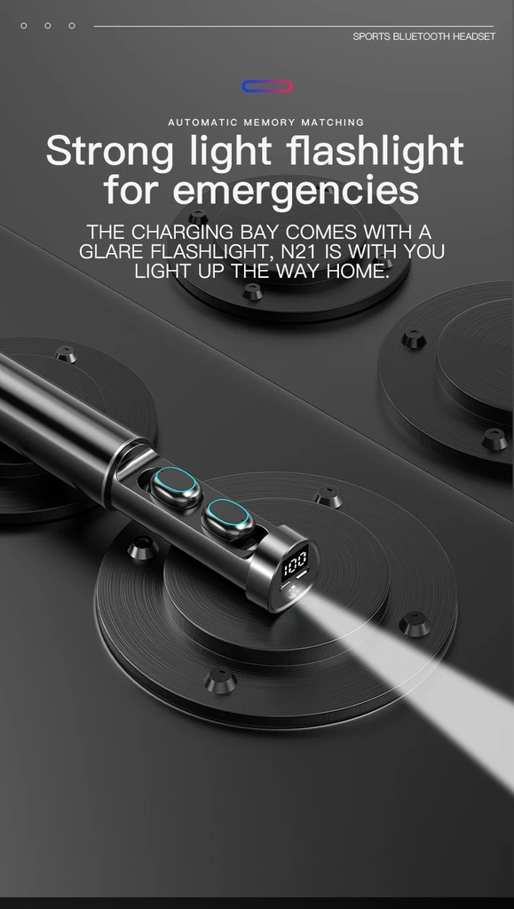 Mini Earbuds N21 TWS Touch Control LED Display Wireless Bluetooth-compatible Sports Earphones With Microphone In Ear Headsets