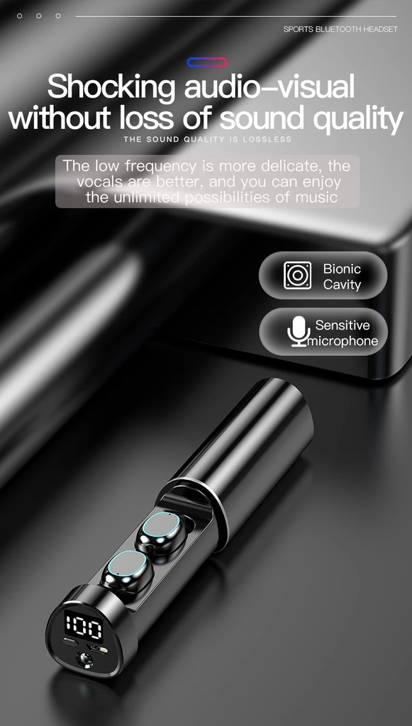 Mini Earbuds N21 TWS Touch Control LED Display Wireless Bluetooth-compatible Sports Earphones With Microphone In Ear Headsets