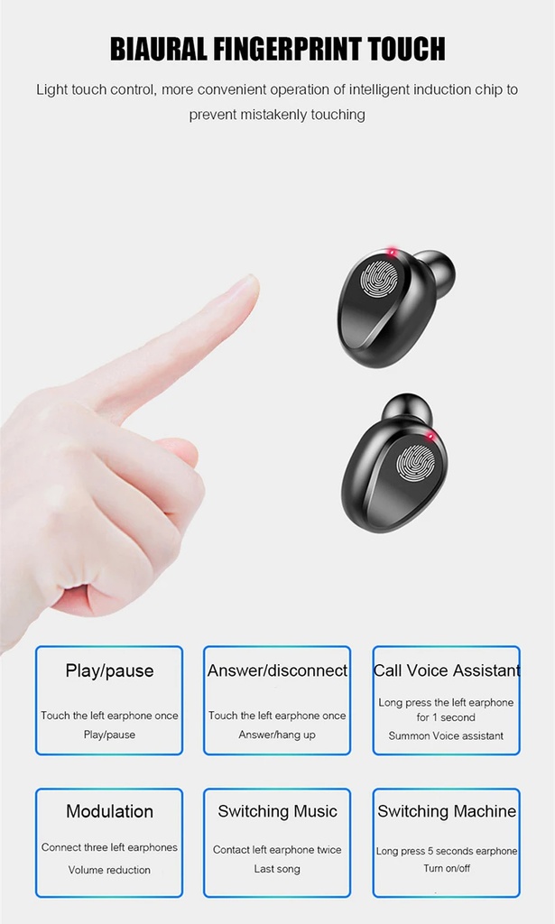 F9 TWS Bluetooth 5.0 Earphone Wireless Headphone Stereo Headset Sport Earbuds Microphone With Charging Box