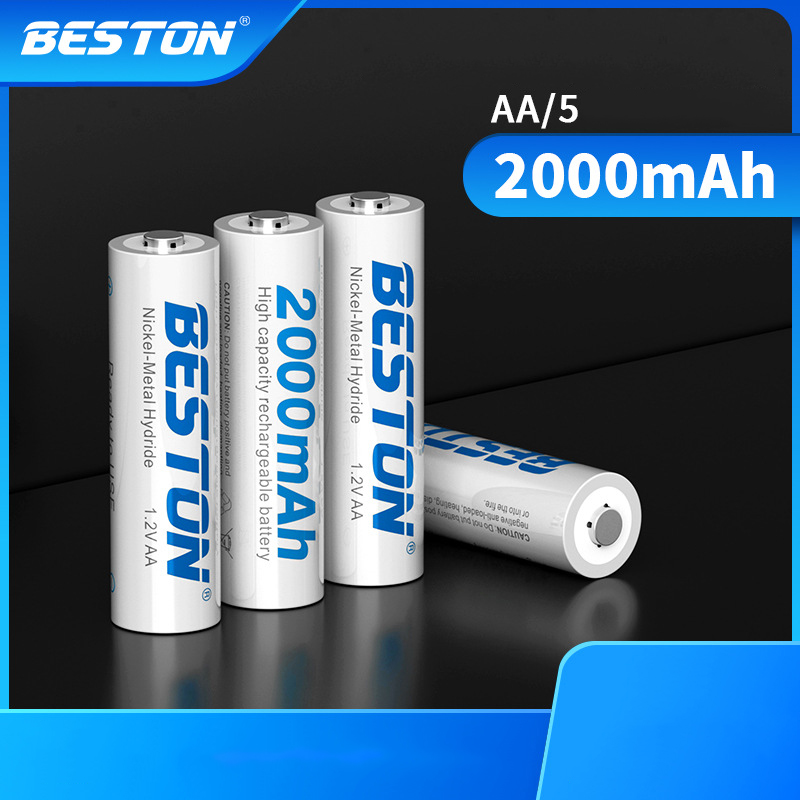 Beston 1.2v AA No. 5 rechargeable battery Ni-MH 1200mah, 2000 mAh