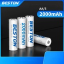 Beston 1.2v AA No. 5 rechargeable battery Ni-MH 1200mah, 2000 mAh