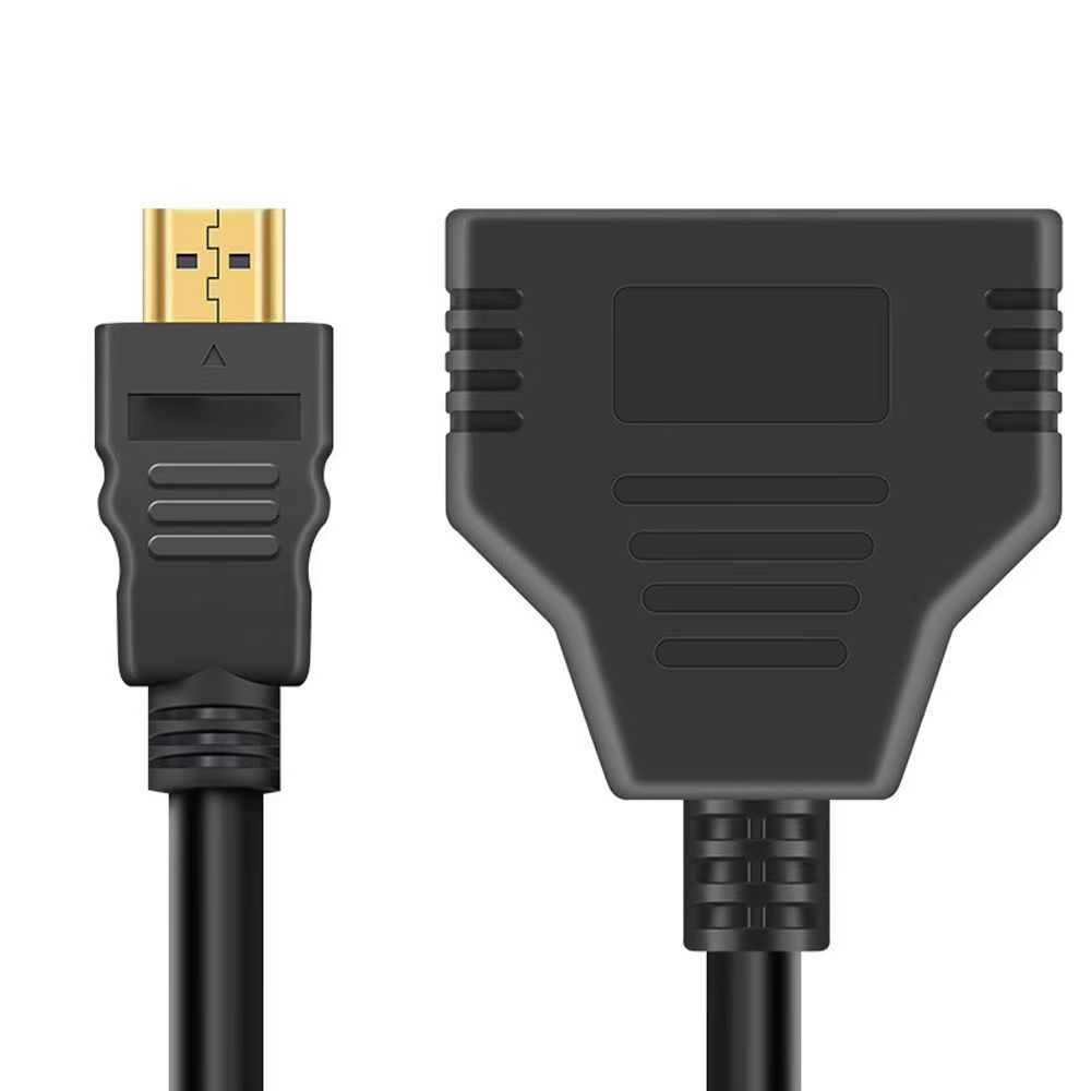 HDMI-compatible Cable Splitter HDMI 3D version 1.4 1080P 30Hz  2 Dual Port Y Splitter 1 In 2 Out Cable Adapter