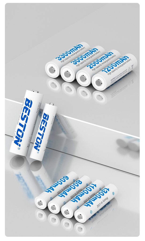 Beston 1.2V Ni-MH 7th rechargeable battery 1300mah AAA battery
