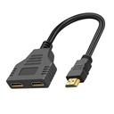 HDMI-compatible Cable Splitter HDMI 3D version 1.4 1080P 30Hz  2 Dual Port Y Splitter 1 In 2 Out Cable Adapter