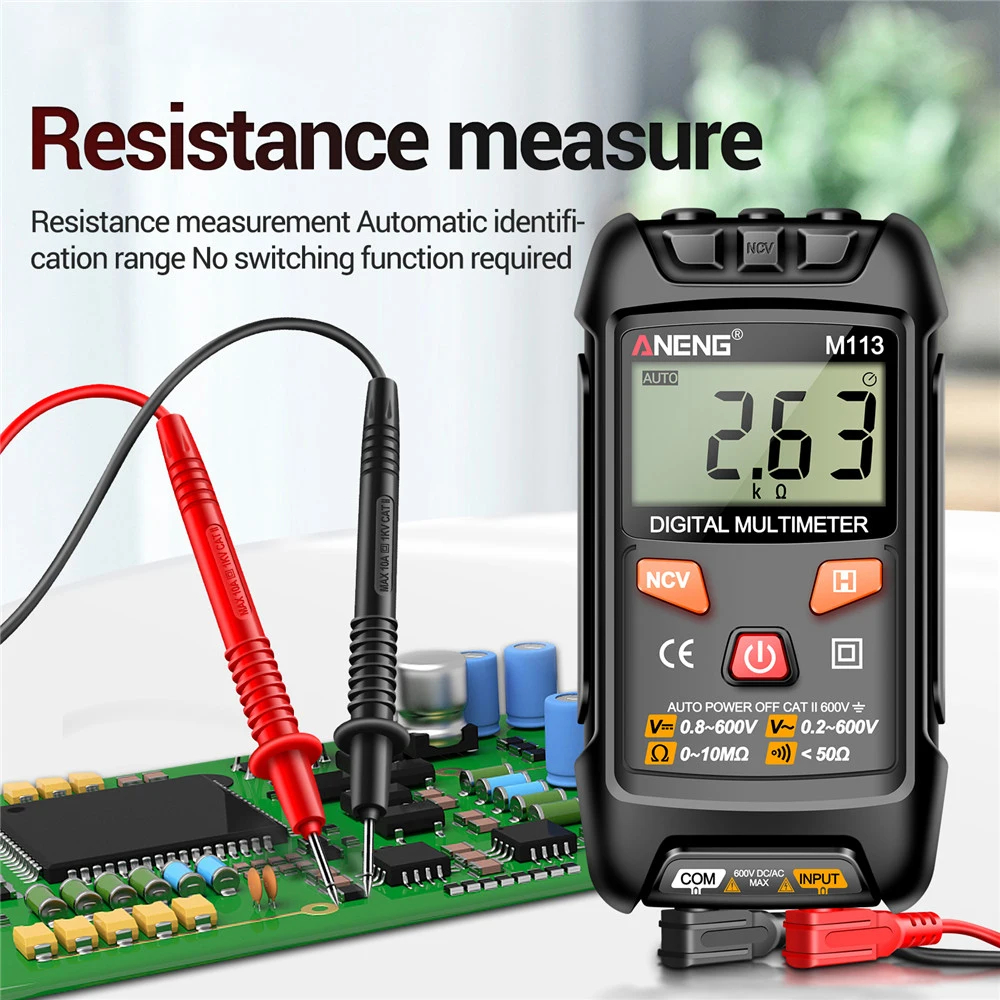 ANENG M113 Automatic Professional Digital Multimeter 1999 Counts Auto AC/DC Voltage Tester Ohm Current Ammeter Detector Tool