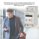 Tuya APP WIFI Smart Energy Meter AC230V 63A Singles Phase Meter Voltage Current Active Power Electricity Display Meter