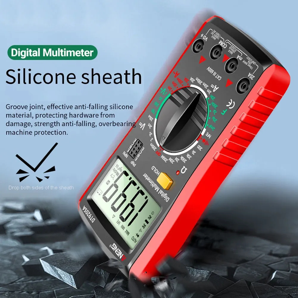 ANENG DT9205A Digital True RMS Professional Multimeter AC/DC Current Tester hFE Ohm Capacitor Voltage Meter Detector Tool
