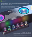 NR-555 TWS Connection Bluetooth 5.0 Wireless Speaker Colorful Lighting Computer Call Gaming Link Microphone AUX Input TF Card