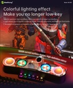 NR-555 TWS Connection Bluetooth 5.0 Wireless Speaker Colorful Lighting Computer Call Gaming Link Microphone AUX Input TF Card