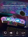 NR-555 TWS Connection Bluetooth 5.0 Wireless Speaker Colorful Lighting Computer Call Gaming Link Microphone AUX Input TF Card