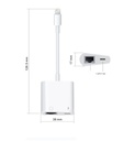 10/100Mbps Lightning to RJ45 Adapter 2 in 1 Ethernet LAN Network Adapter with Charge Port Compatible with IPhone/iPad/iPod Plug and Play