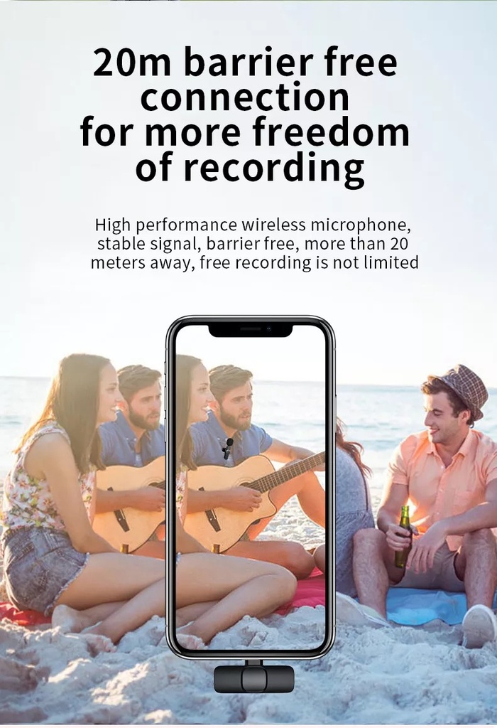 k9 wireless microphone short video recording intelligent noise reduction microphone one to two MIC