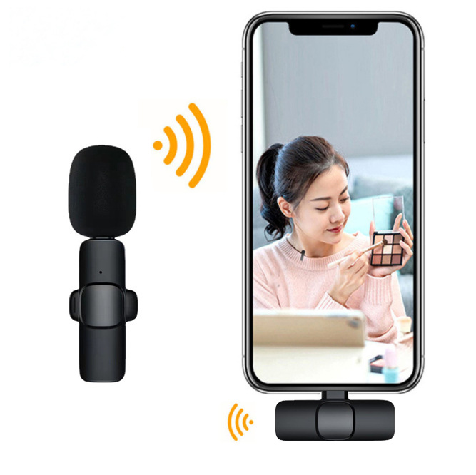 k9 wireless microphone short video recording intelligent noise reduction microphone one to two MIC