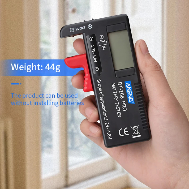 ANENG BT-168 PRO Digital Lithium Battery Capacity Tester Checkered Load Analyzer Display Check AAA AA Button Cell Universal Test