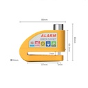 Motorcycle Wheel Disc Brake Alarm Lock Safety Protection Padlock Anti-Theft Reminder Aluminum Alloy Motorcycle Accessories