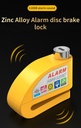 Motorcycle Wheel Disc Brake Alarm Lock Safety Protection Padlock Anti-Theft Reminder Aluminum Alloy Motorcycle Accessories