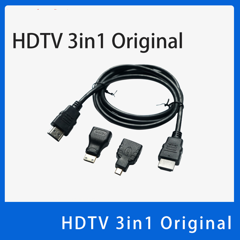 HDMI cable three-in-one mini hdmi adapter micro hdmi adapter 3IN1 high-definition Full HD HDMI cable