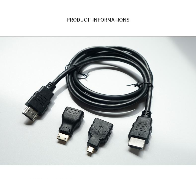 HDMI cable three-in-one mini hdmi adapter micro hdmi adapter 3IN1 high-definition Full HD HDMI cable