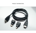 HDMI cable three-in-one mini hdmi adapter micro hdmi adapter 3IN1 high-definition Full HD HDMI cable