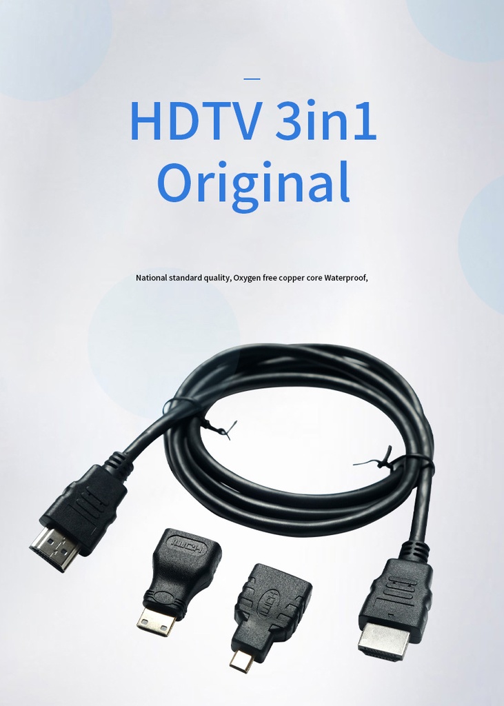 HDMI cable three-in-one mini hdmi adapter micro hdmi adapter 3IN1 high-definition Full HD HDMI cable