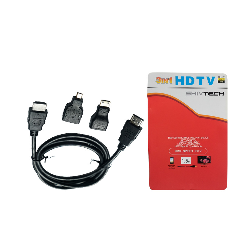 HDMI cable three-in-one mini hdmi adapter micro hdmi adapter 3IN1 high-definition Full HD HDMI cable