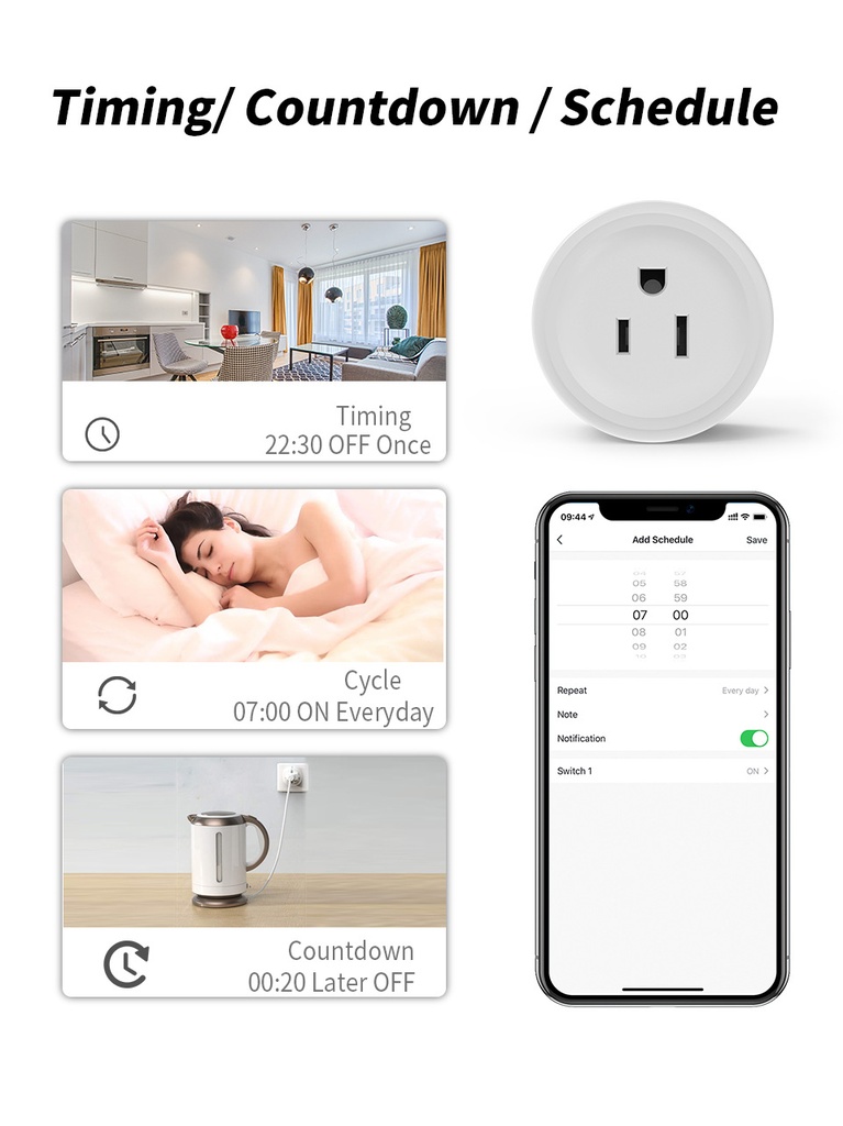 Tuya Smart life wifi metering socket smart plug mobile phone remote voice control (ESS Gadgets)