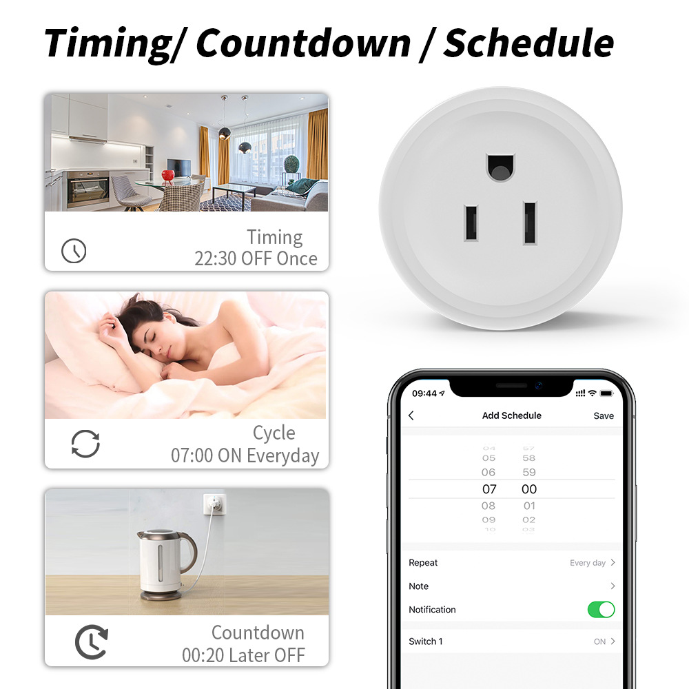 Tuya Smart life wifi metering socket smart plug mobile phone remote voice control (ESS Gadgets)