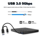 7 in 1 External CD/DVD Drive USB3.0/Type-C CD DVD RW Optical Drive DVD Burner DVD Writer Multifunction SD/TF Slots USB HUB