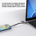 Zinc Alloy 6 in 1 Multi Fast Charging Cable Keychain PD for Apple iPhone Lightning 10W Android TYPE-C 60W QC 18W Fast Charging Data Cable