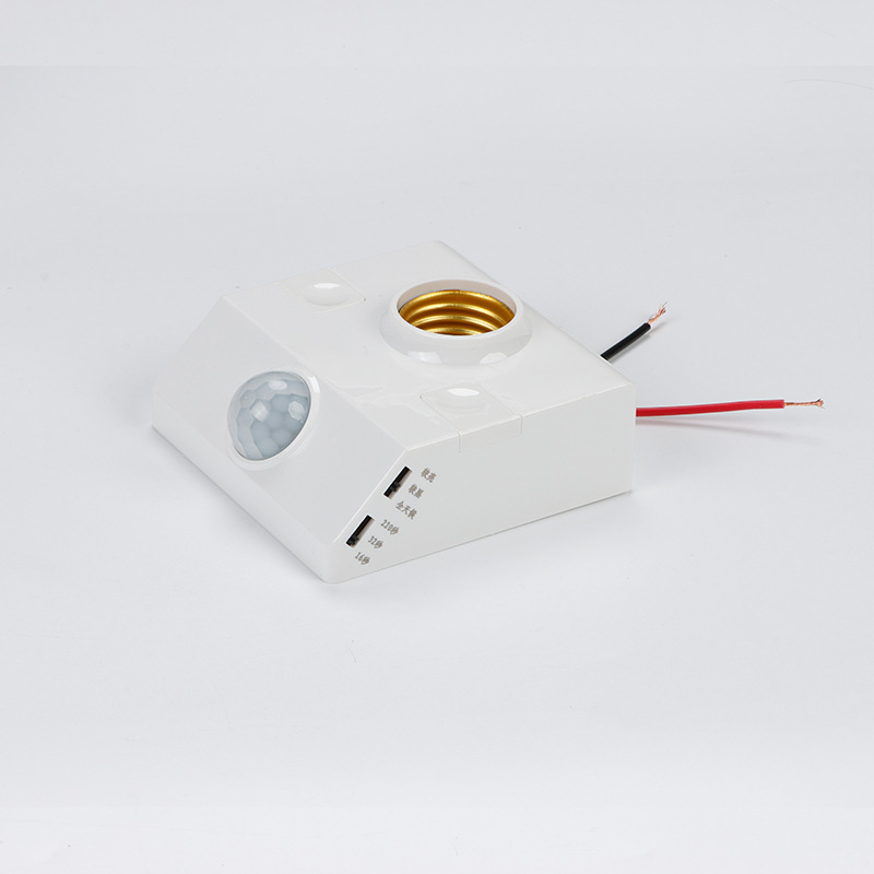 220V E27 LED Lamp Base Holder Human Body Induction Infrared Motion Sensor With Light Control Switch Bulb Socket Adapter