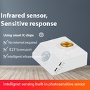 220V E27 LED Lamp Base Holder Human Body Induction Infrared Motion Sensor With Light Control Switch Bulb Socket Adapter