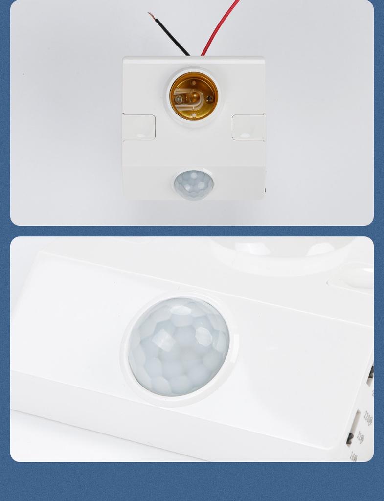 220V E27 LED Lamp Base Holder Human Body Induction Infrared Motion Sensor With Light Control Switch Bulb Socket Adapter