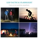 Powerful Led Flashlight XML T6 Torch Waterproof Flashlights 5-Modes Zoomable Light 18650 Rechargeable Battery Or AAA